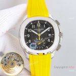 MMA Swiss Copy Patek Philippe Aquanaut Flyback Chronograph Yellow Watch